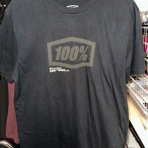 Black Graphic T-Shirt with 100% Logo